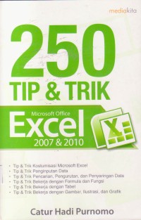 Image of 250 TIP & TRIK MICROSOFT EXEL 2007 & 2010