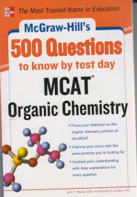 Image of McGraw-Hill's 500 MCAT Organic Chemistry Questions to Know by Test Day