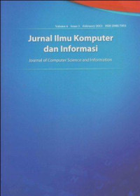 Image of JIKI; Jurnal Ilmu Komputer dan Informasi - Universitas Indonesia Vol.6 Issue 1 February 2013