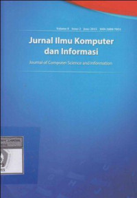 Image of JIKI; Jurnal Ilmu Komputer dan Informasi - Universitas Indonesia Vol.8 Issue 2 June 2015