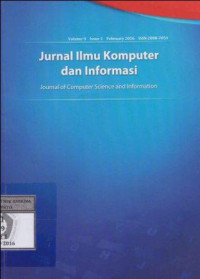 Image of JIKI; Jurnal Ilmu Komputer dan Informasi - Universitas Indonesia Vol.9 Issue 1 February 2016
