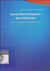 Image of JIKI;  Jurnal Ilmu Komputer dan Informasi - Universitas Indonesia Vol.9 Issue 2 June 2016