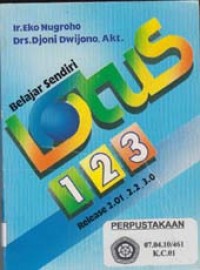 Image of Belajar Sendiri LOTUS 1-2-3 Release 2.01, 2.2, 3.00