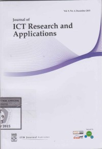 Image of Journal of ICT Research and Applications  Vol. 9, No. 3, December 2015