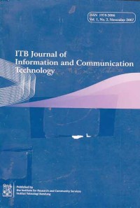 Image of ITB Journal of Information and Communication Technology Vol.1 No.2 November 2007