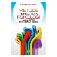 Image of Metode penelitian psikologi: langkah cerdas menyelesaikan skripsi