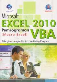 Image of Microsoft excel 2010 pemrograman VBA; dilengkapi dengan contoh dan listing program