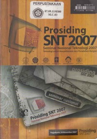 Image of Prosising SNT 2007; Seminar Nasional Teknologi 2007