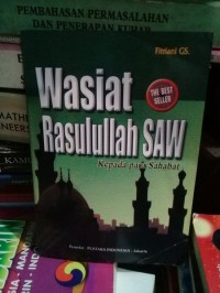 Image of Wasiat Rasulullah SAW kepada para sahabat