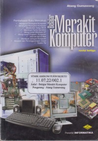 Image of Belajar Merakit Komputer sebuah panduan sistematis, jelas, dan tuntas (revisi ketiga)