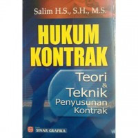Image of Hukum Kontrak : Teori dan Teknik Penyusunan Kontrak