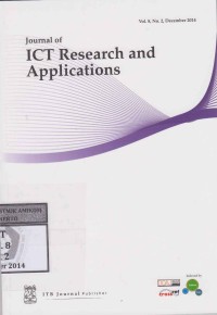 Image of Journal of ICT Research and Applications Vol. 8, No. 2, December 2014