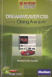Image of 7 jam belajar interaktif Dreamweaver CS5 untuk Orang Awam