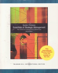 Image of Essentials of strategic management the quest for competitive advantage 2nd edition