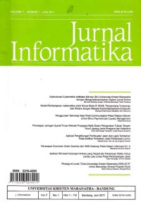 Image of Jurnal Informatika Vol.7 No.1 Juni 2011