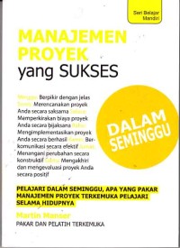 Image of Manajemen proyek yang sukses dalam seminggu