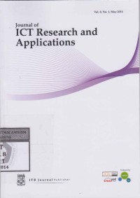 Image of Journal of ICT Research and Applications Vol. 8, No. 1, May 2014