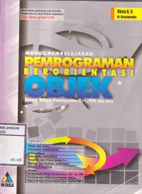 Image of Modul Pembelajaran Pemrograman Berorientasi Objek; Dengan Bahasa Pemrograman C++, PHP, dan Java