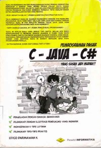 Image of Pemrograman Dasar C-Java C#