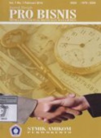 Image of Pro Bisnis; Mitra Intelektual Bisnis dan Manajemen Vol.9 No.2 Agustus 2016