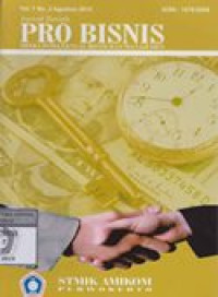 Image of Pro Bisnis; Mitra Intelektual Bisnis dan Manajemen Vol.7 No.2 Agustus 2014