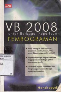 Image of VB 2008 untuk Berbagai Keperluan Programing