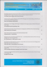Image of JNTETI; Jurnal Nasional Teknik Elektro dan Teknologi Informasi Vol.2, No.2, Mei 2013