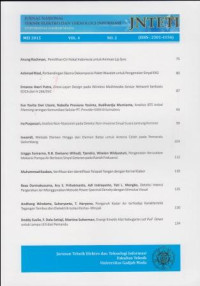 Image of JNTETI; Jurnal Nasional Teknik Elektro dan Teknologi Informasi Vol.4, No.2, Mei 2015