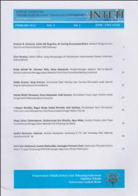 Image of JNTETI; Jurnal Nasional Teknik Elektro dan Teknologi Informasi Vol.5, No.1, Februari 2016