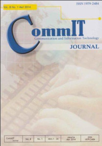 Image of CommIT; Communication and Information Technology Vol. 8 No. 1 Mei 2014